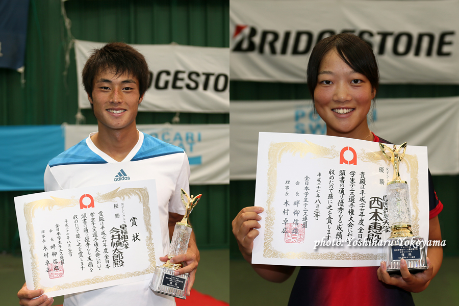 【全日本学生】男子単は今井慎太郎、女子単は西本恵が制す
