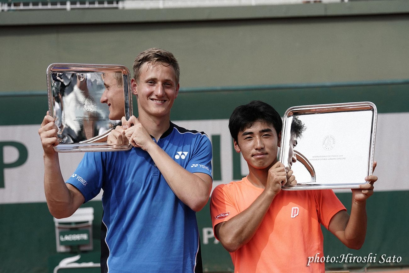 【全仏オープン】田島尚輝組がジュニア男子ダブルスで優勝