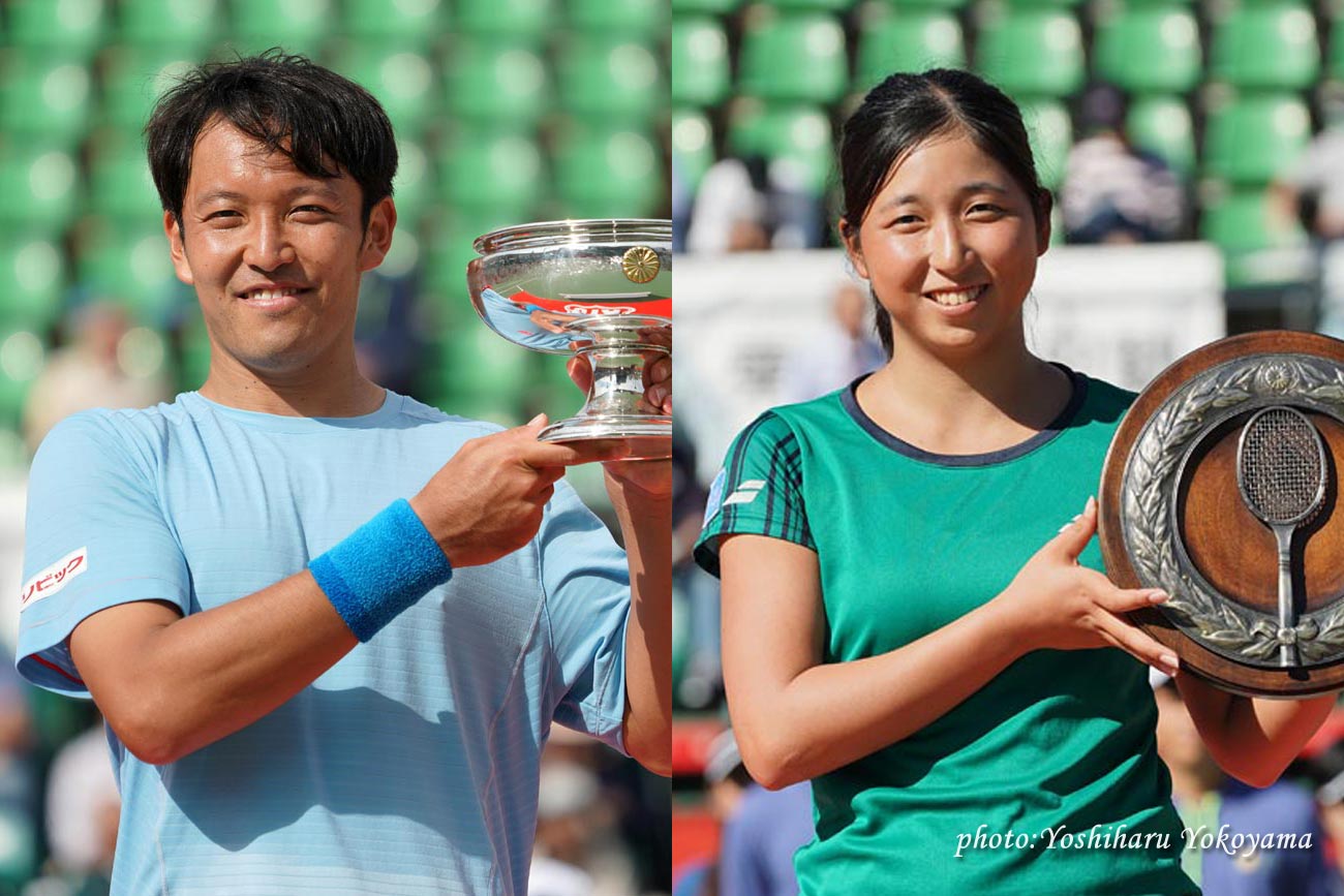 【三菱 全日本テニス選手権】シングルスでは伊藤竜馬、清水綾乃が優勝