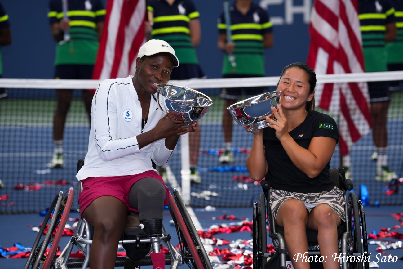 【全米オープン】車いすテニス女子ダブルスで上地結衣組が優勝