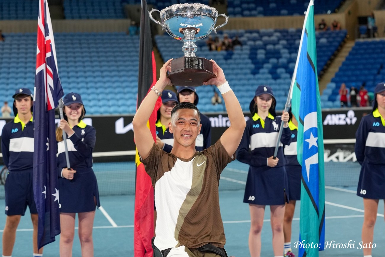 【全豪オープン】車いすテニスで、小田凱人が逆転勝ちで2年振りの優勝