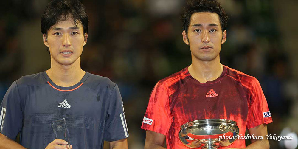 【2015/11/8】男子シングルスは第2シードの内山靖崇が、第1シードの添田豪を下し初優勝