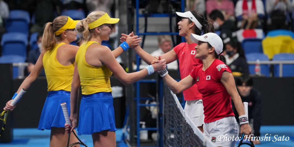 【2022/11/12】青山修子／柴原瑛菜組が勝利、1勝3敗で対戦を終える