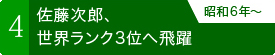 佐藤次郎、世界ランク3位へ飛躍